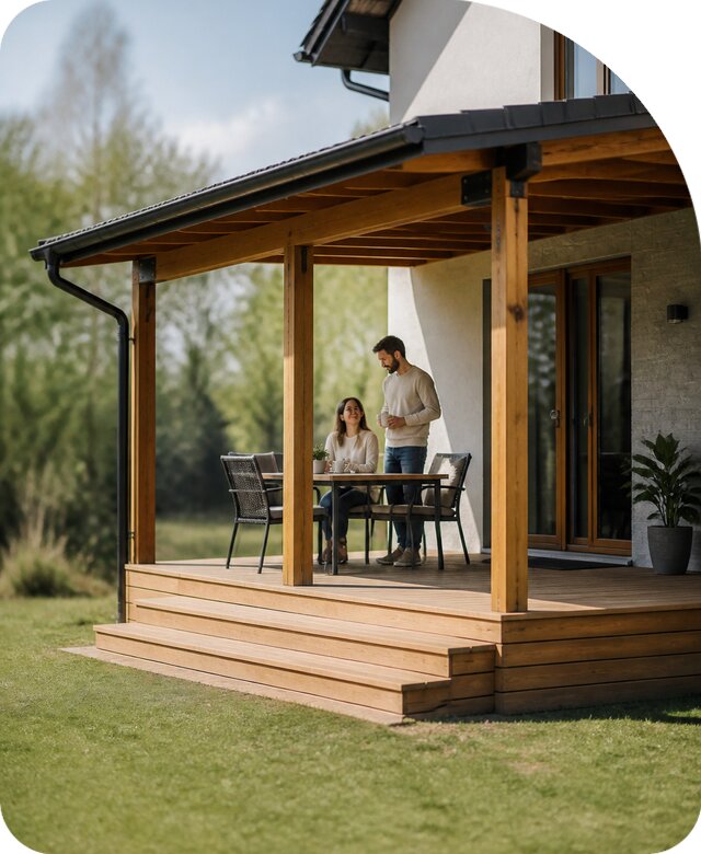 Строительство террасы к дому в Артёме от 191790 р. | РадиДОМА-Арт